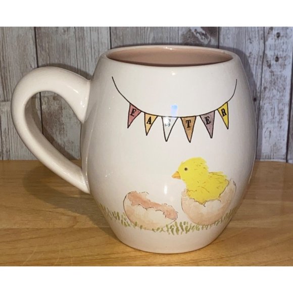 Rae Dunn Artisan Collection Ceramic Happy Easter Egg & Baby Chick Coffee Tea Mug - Picture 3 of 6